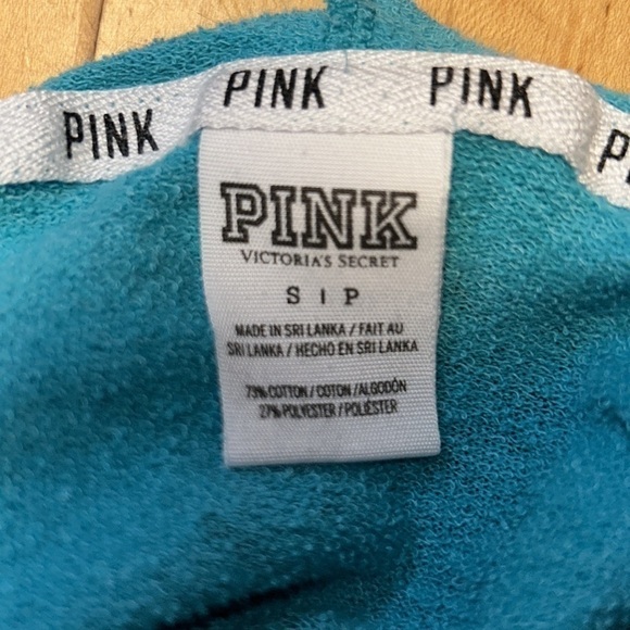 Victoria’s Secret PINK Hoodie – Turquoise & White Stripes, EUC - Picture 8 of 8